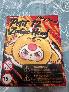 Baby three Petit 12 Zodiac Head mystery Plush keychain